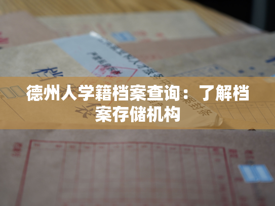 德州人学籍档案查询：了解档案存储机构