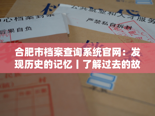 合肥市档案查询系统官网：发现历史的记忆丨了解过去的故事