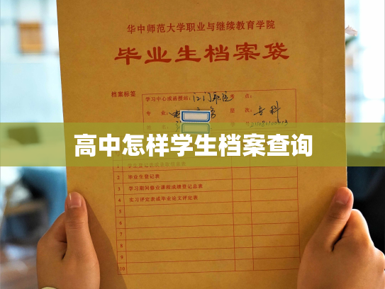 高中怎样学生档案查询