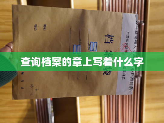 查询档案的章上写着什么字