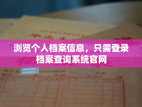 浏览个人档案信息，只需登录档案查询系统官网