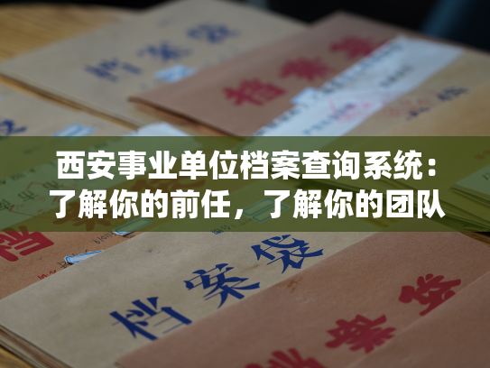 西安事业单位档案查询系统：了解你的前任，了解你的团队。
