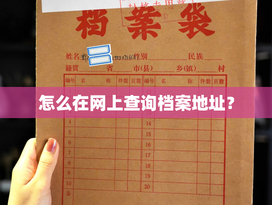 怎么在网上查询档案地址？