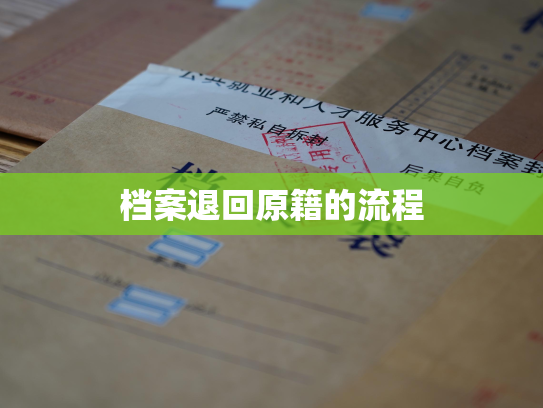 档案退回原籍的流程