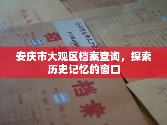 安庆市大观区档案查询，探索历史记忆的窗口