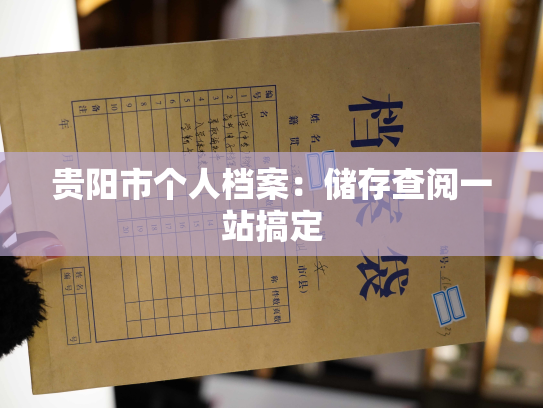 贵阳市个人档案：储存查阅一站搞定