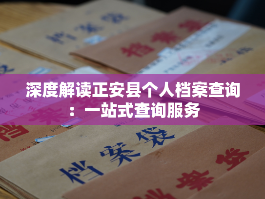 深度解读正安县个人档案查询：一站式查询服务