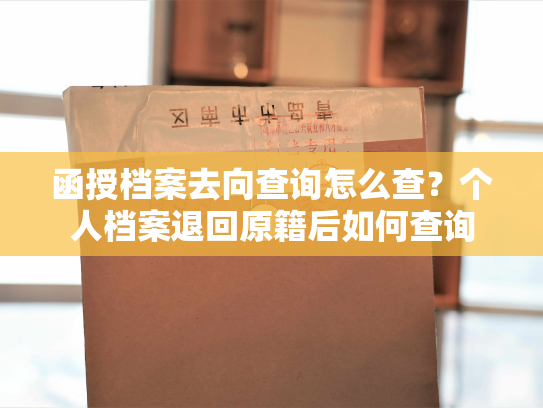 函授档案去向查询怎么查？个人档案退回原籍后如何查询