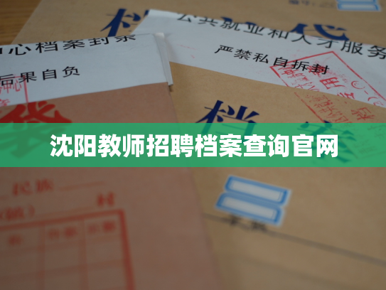 沈阳教师招聘档案查询官网