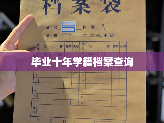 毕业十年学籍档案查询