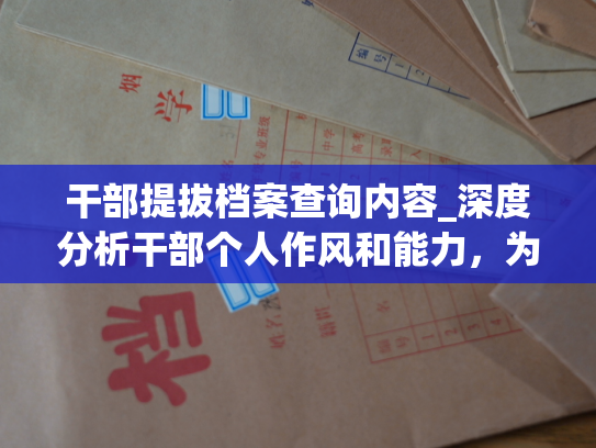 干部提拔档案查询内容_深度分析干部个人作风和能力，为企业提供优秀人才选拔建议。