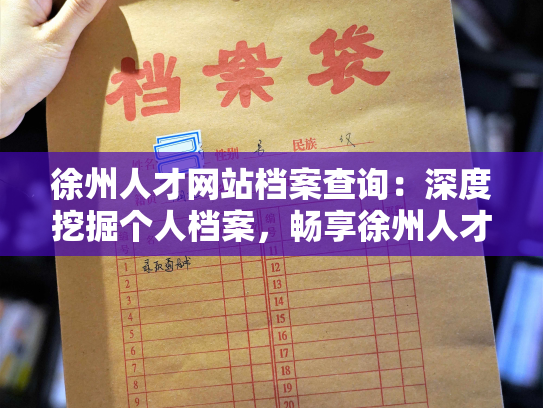 徐州人才网站档案查询：深度挖掘个人档案，畅享徐州人才信息服务