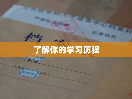 了解你的学习历程