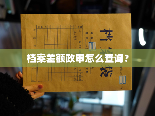 档案差额政审怎么查询？