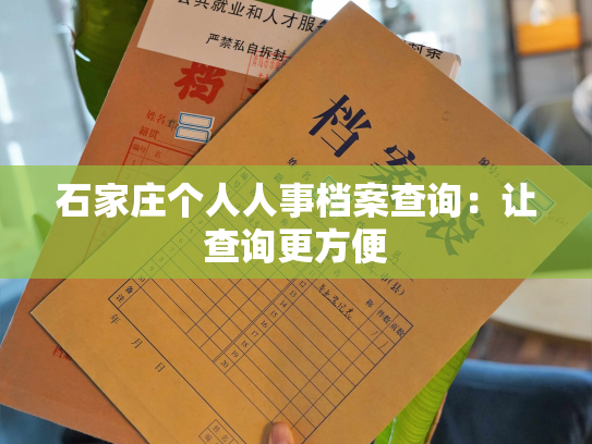 石家庄个人人事档案查询：让查询更方便
