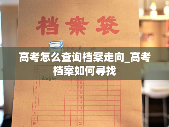 高考怎么查询档案走向_高考档案如何寻找