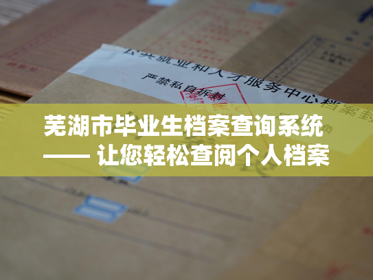 芜湖市毕业生档案查询系统 —— 让您轻松查阅个人档案