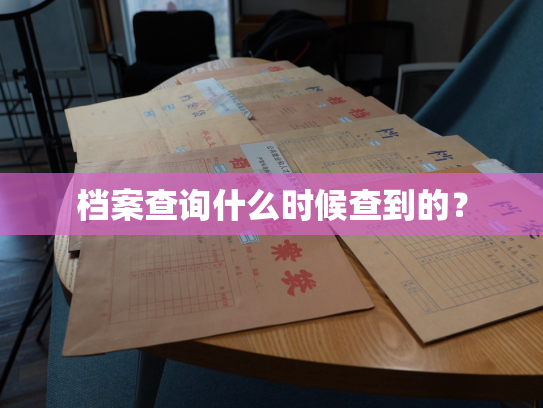 档案查询什么时候查到的？