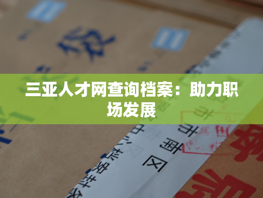 三亚人才网查询档案：助力职场发展