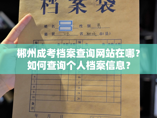 郴州成考档案查询网站在哪？如何查询个人档案信息？