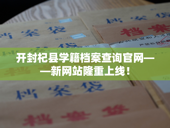 开封杞县学籍档案查询官网——新网站隆重上线！