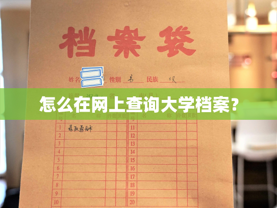 怎么在网上查询大学档案？