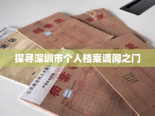 探寻深圳市个人档案调阅之门