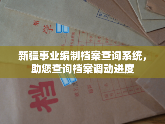 新疆事业编制档案查询系统，助您查询档案调动进度