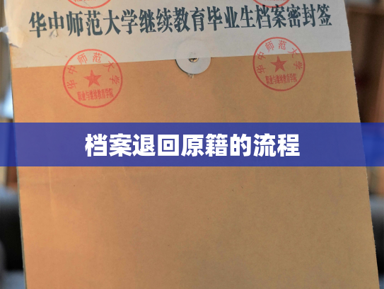 档案退回原籍的流程