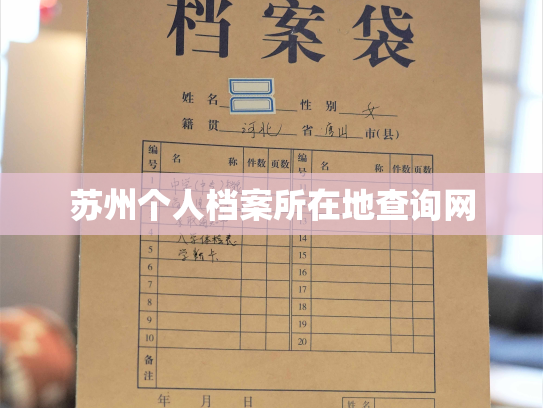 苏州个人档案所在地查询网