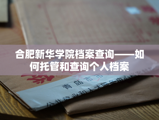 合肥新华学院档案查询——如何托管和查询个人档案