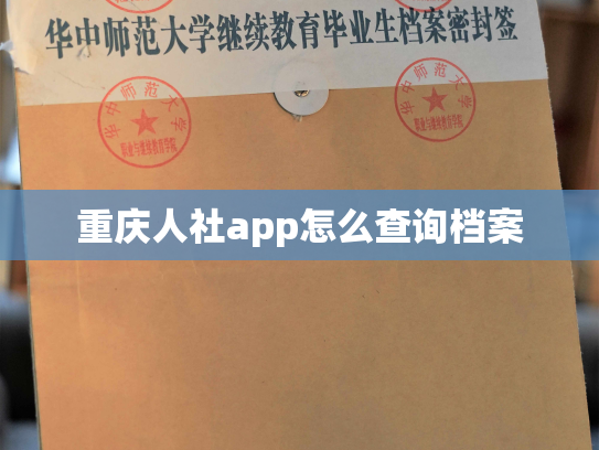 重庆人社app怎么查询档案