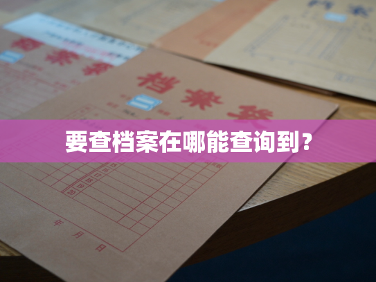 要查档案在哪能查询到？
