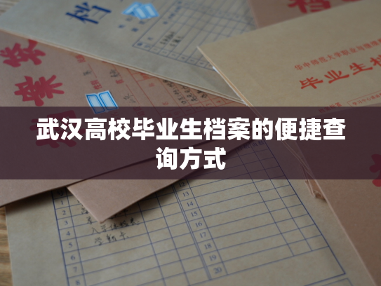 武汉高校毕业生档案的便捷查询方式