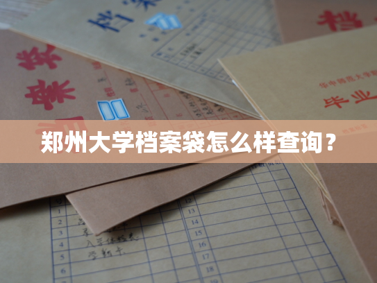 郑州大学档案袋怎么样查询？