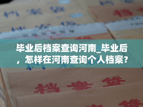 毕业后档案查询河南_毕业后，怎样在河南查询个人档案？