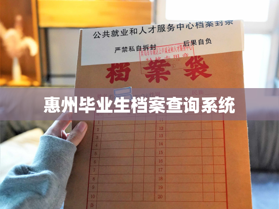 惠州毕业生档案查询系统