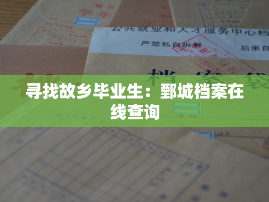 寻找故乡毕业生：鄄城档案在线查询