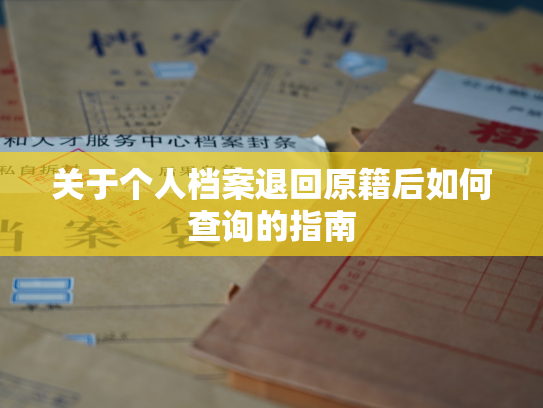 关于个人档案退回原籍后如何查询的指南