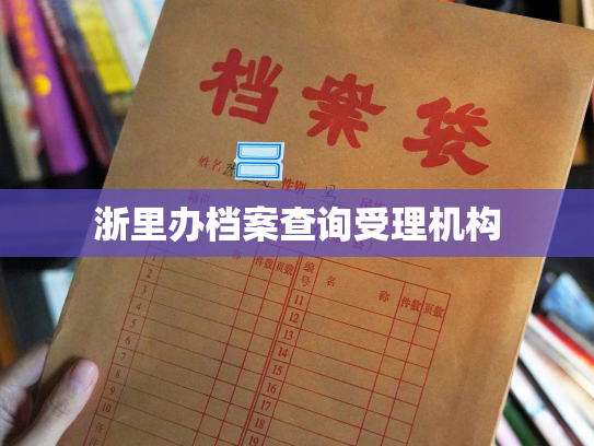 浙里办档案查询受理机构