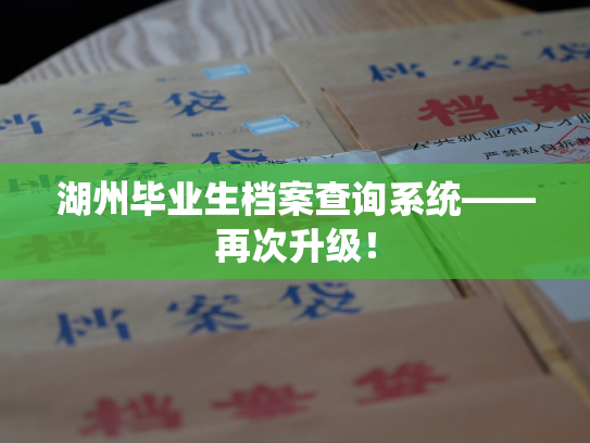 湖州毕业生档案查询系统——再次升级！
