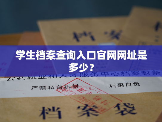 学生档案查询入口官网网址是多少？