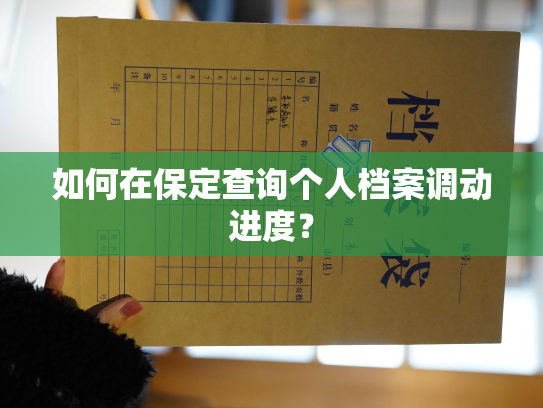 如何在保定查询个人档案调动进度？