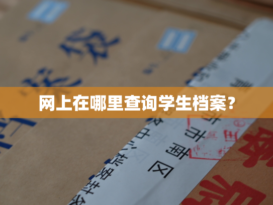 网上在哪里查询学生档案？