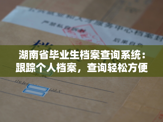 湖南省毕业生档案查询系统：跟踪个人档案，查询轻松方便