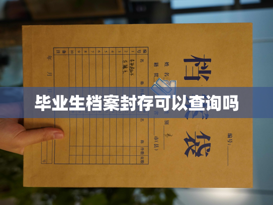 毕业生档案封存可以查询吗