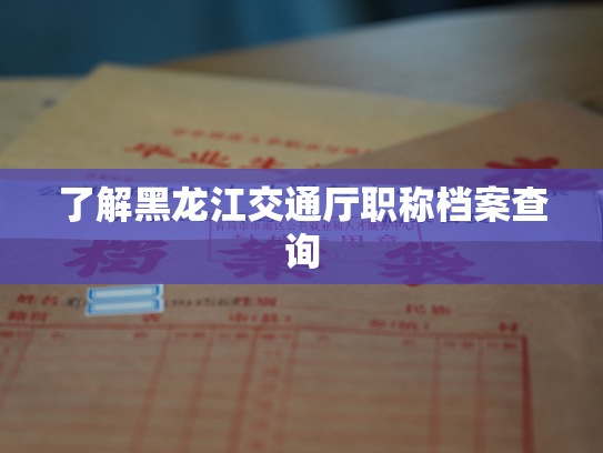 了解黑龙江交通厅职称档案查询