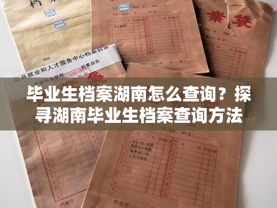 毕业生档案湖南怎么查询？探寻湖南毕业生档案查询方法