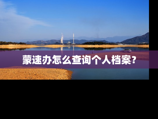 蒙速办怎么查询个人档案？