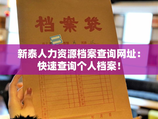 新泰人力资源档案查询网址：快速查询个人档案！